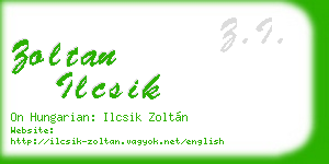 zoltan ilcsik business card